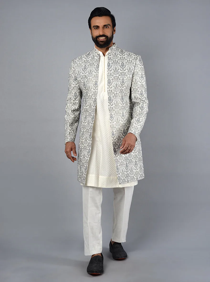 Multicolor Embroidered Regular Fit Sherwani | TULA