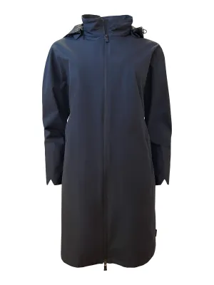 Navy Mid Length Laminar Raincoat - last one size 42