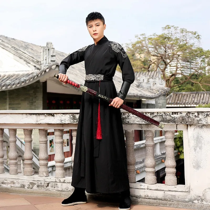 Nsqured Tang Dynasty Swordsman Robe | Classical Clothing Tang Dynasty Adult Swordsman Robe Men Halloween Costume