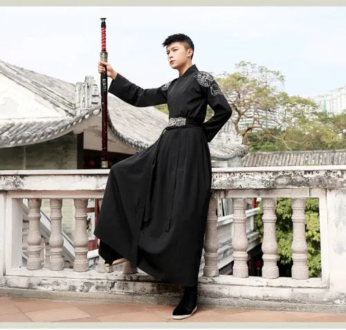 Nsqured Tang Dynasty Swordsman Robe | Classical Clothing Tang Dynasty Adult Swordsman Robe Men Halloween Costume