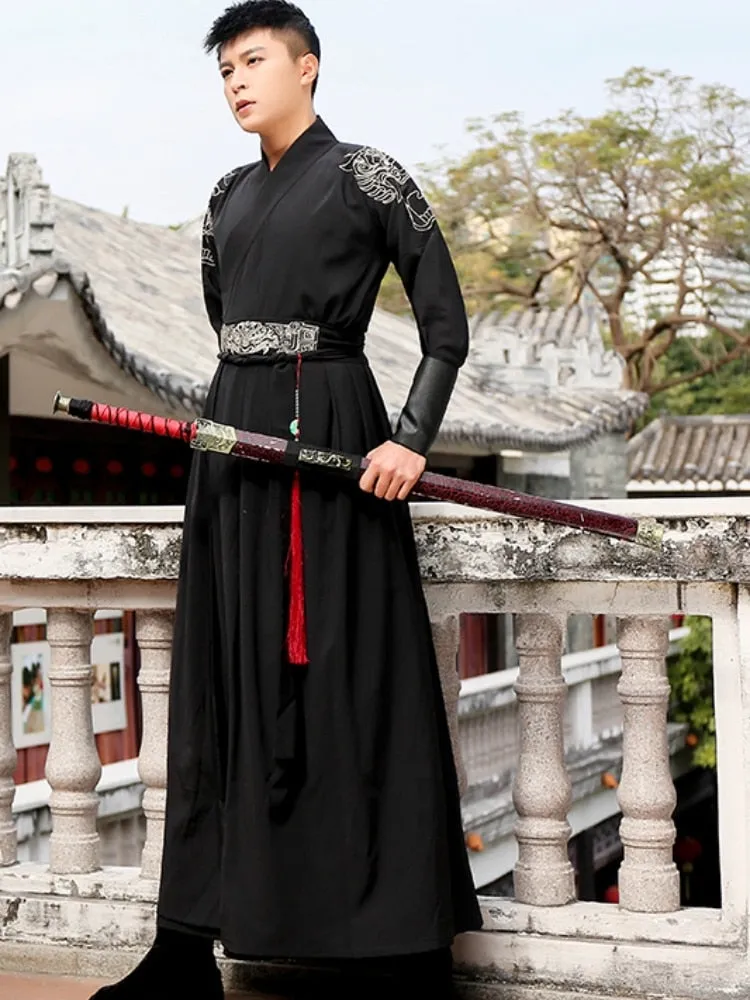 Nsqured Tang Dynasty Swordsman Robe | Classical Clothing Tang Dynasty Adult Swordsman Robe Men Halloween Costume