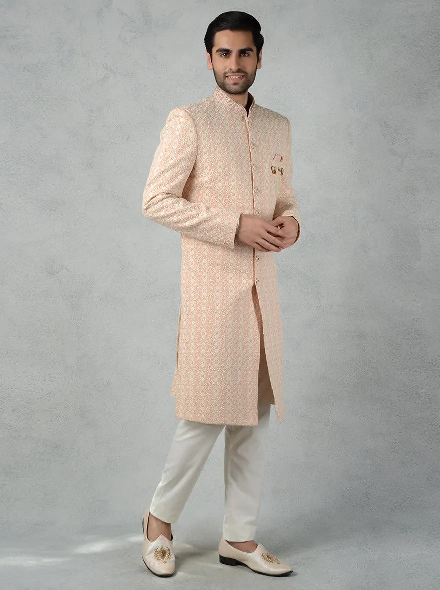 Peach Sherwani | TULA