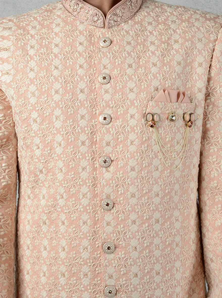 Peach Sherwani | TULA