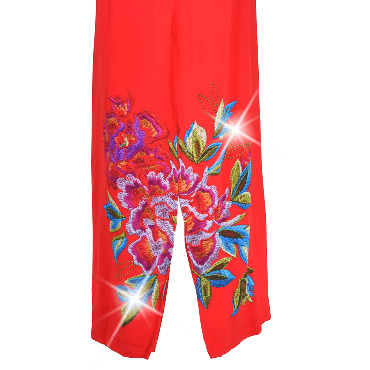 【PEONY】 100% Silk Crystal Cheongsam with Single Crystal Blossom(Cap Sleeve)(Crystal Button)