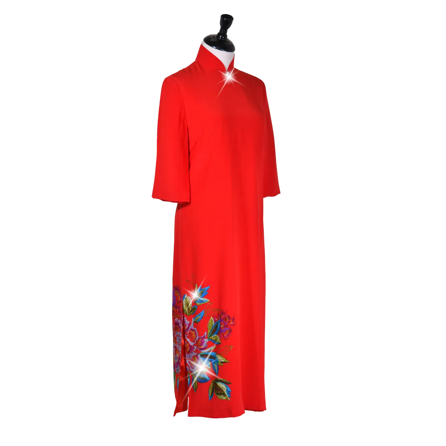 【PEONY】100% Silk Cheongsam (Mid Sleeve)