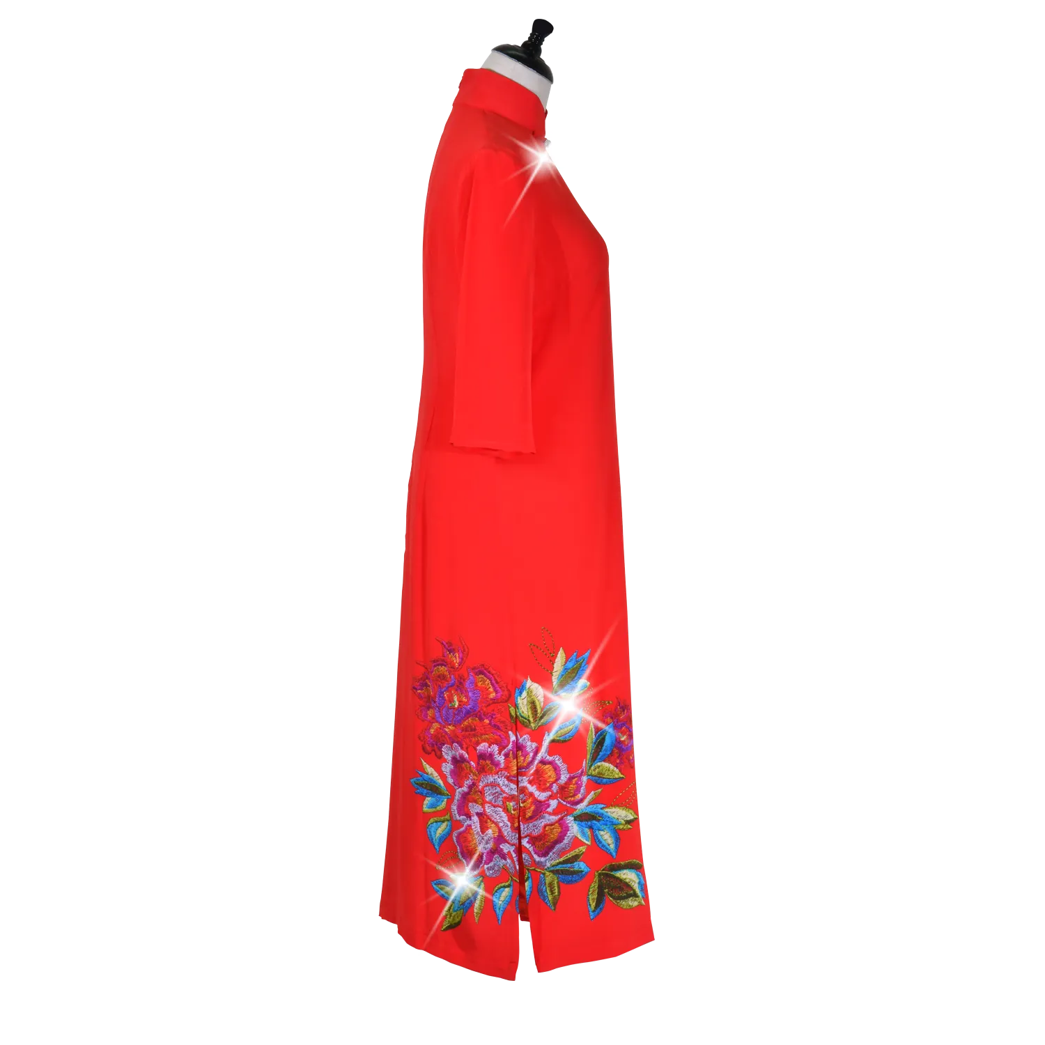 【PEONY】100% Silk Cheongsam (Mid Sleeve)