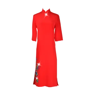 【PEONY】100% Silk Cheongsam (Mid Sleeve)