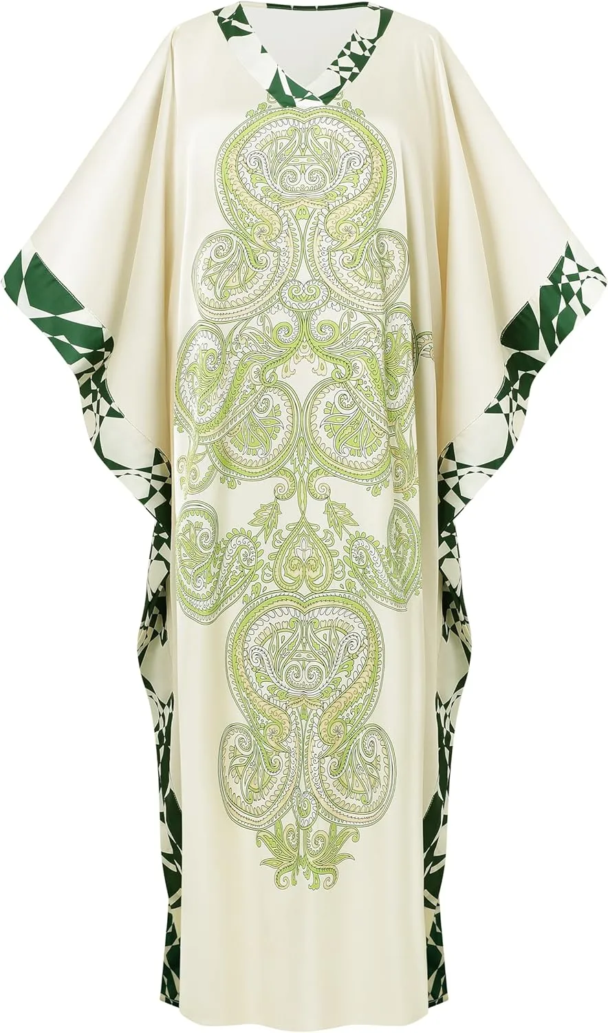 PRODESIGN Kaftan Dresses for Women - V-Neck Batwing Sleeve Caftans Nightgown Robe Cover up Loungewear Bathrobe for Daily