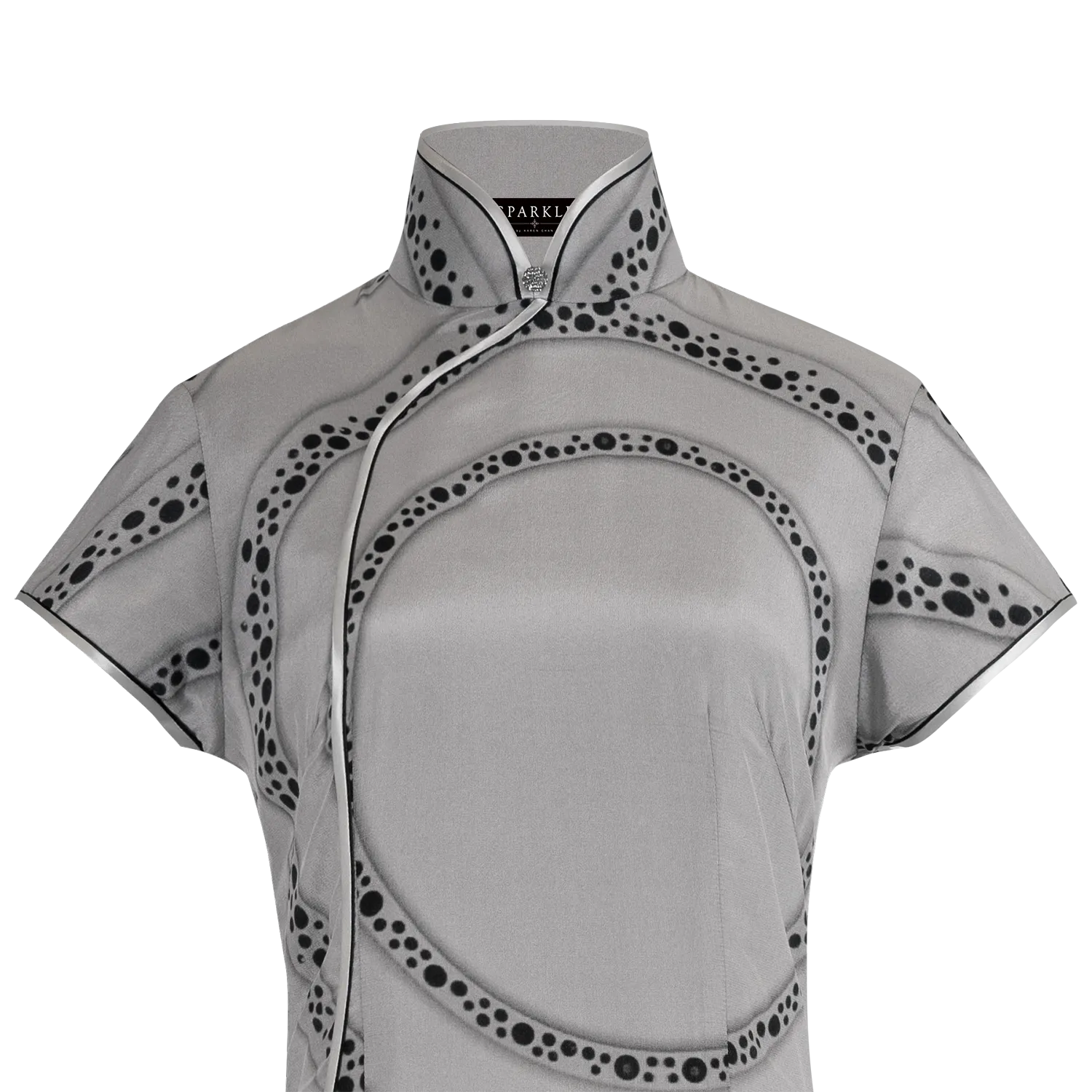 【PROSPERITY】100% Silk Cheongsam (Cap Sleeve)