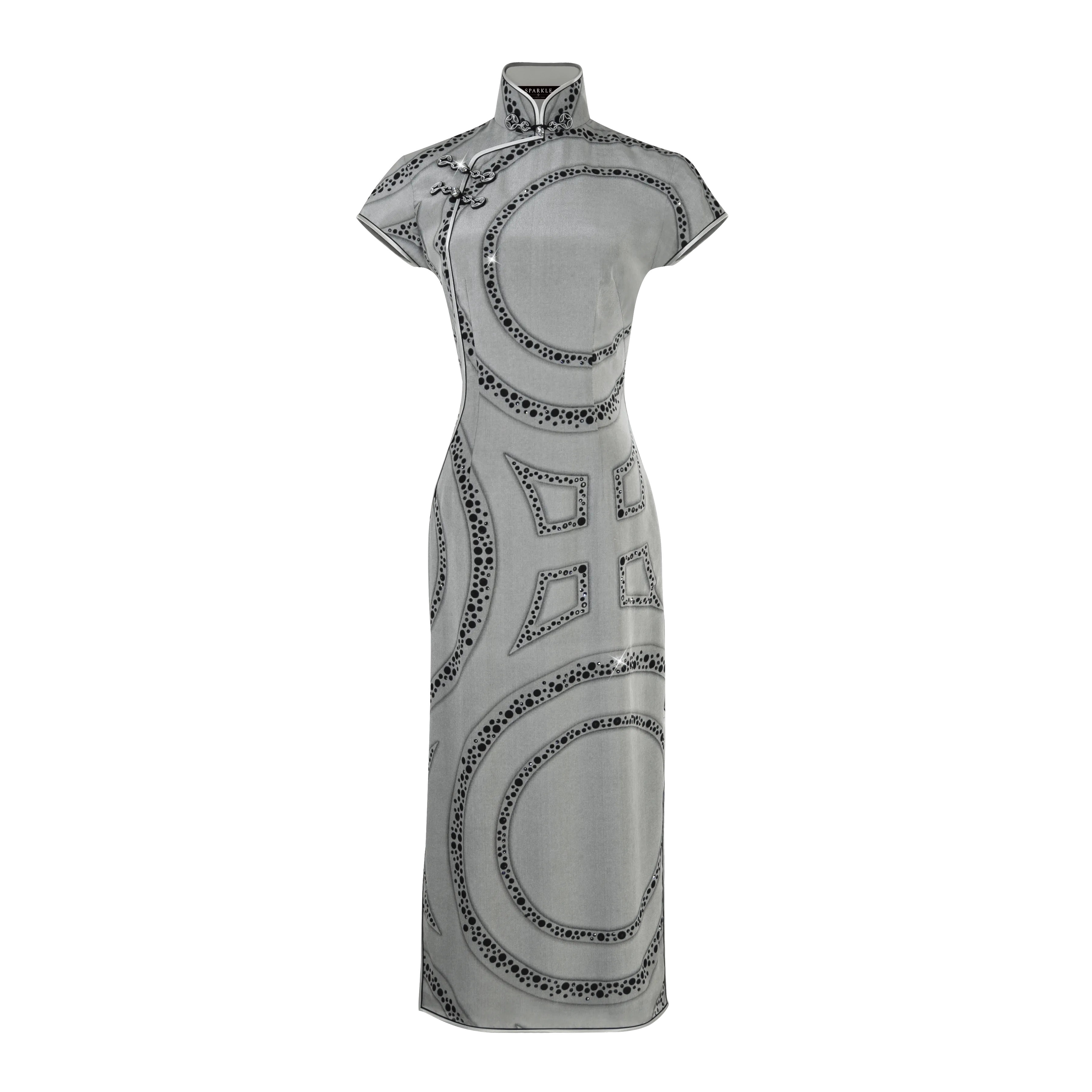 【PROSPERITY】Masterpiece Collection Haute Couture 100% Silk Cheongsam (Cap Sleeve/Tailored Fit)