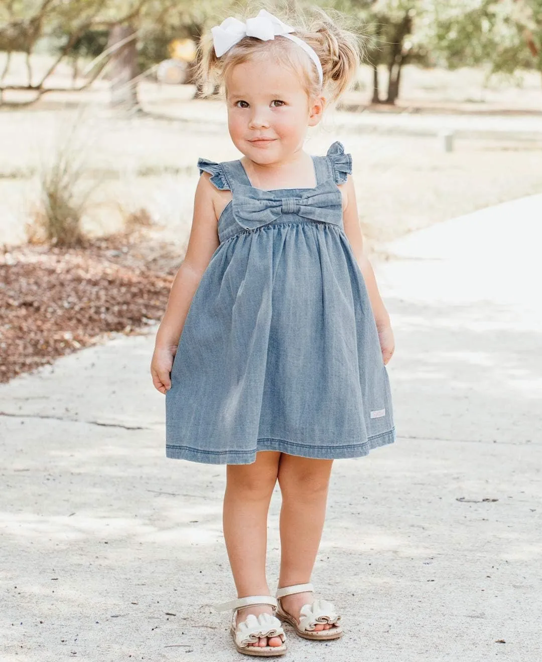 RuffleButts Baby/Toddler Girls Spring Summer Sleeveless Style Dress