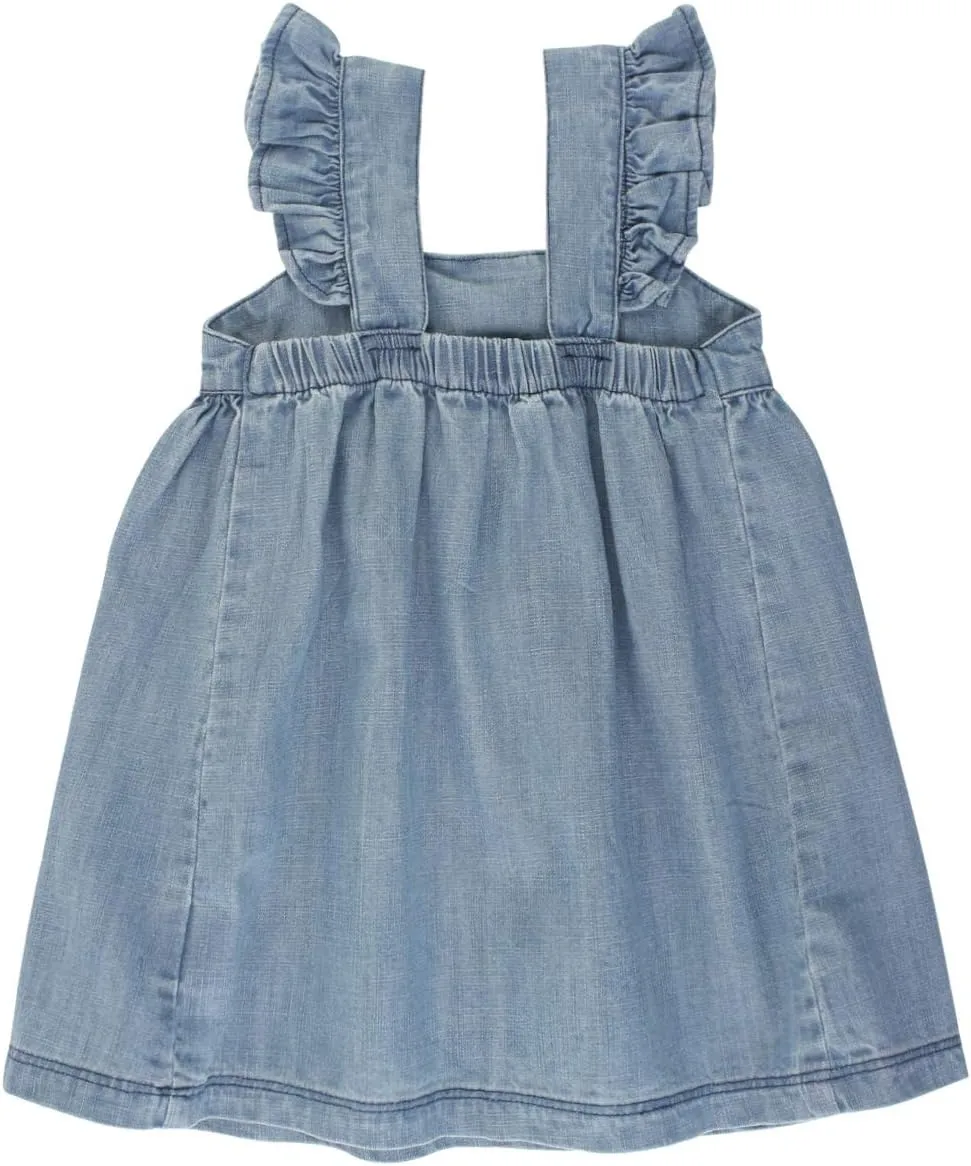 RuffleButts Baby/Toddler Girls Spring Summer Sleeveless Style Dress