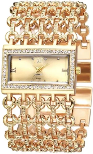 SENRUD Fashion Cuff Bracelet Watches for Women Luxury Rectangular Dial Analog Quartz Wrist Watch Gifts for Ladies