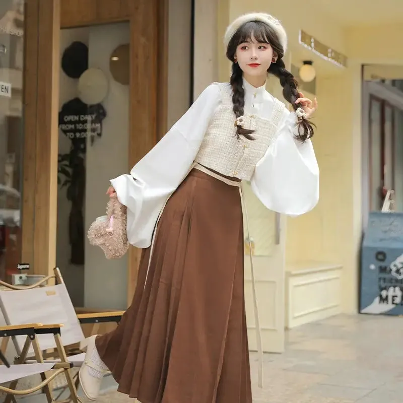[Shallow Moon] Ming-Dynasty Hanfu autumn and winter daily Dress