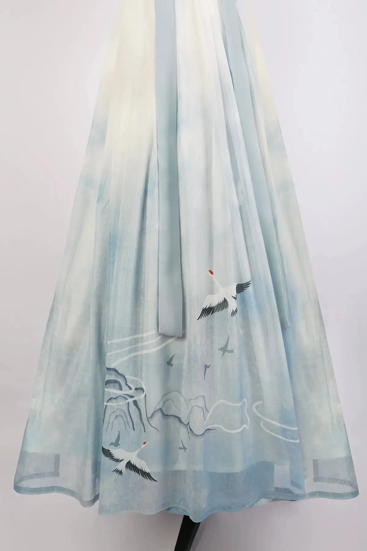 Shanjian Ming Hanfu, light blue ink painting style super immortal ancient clothing