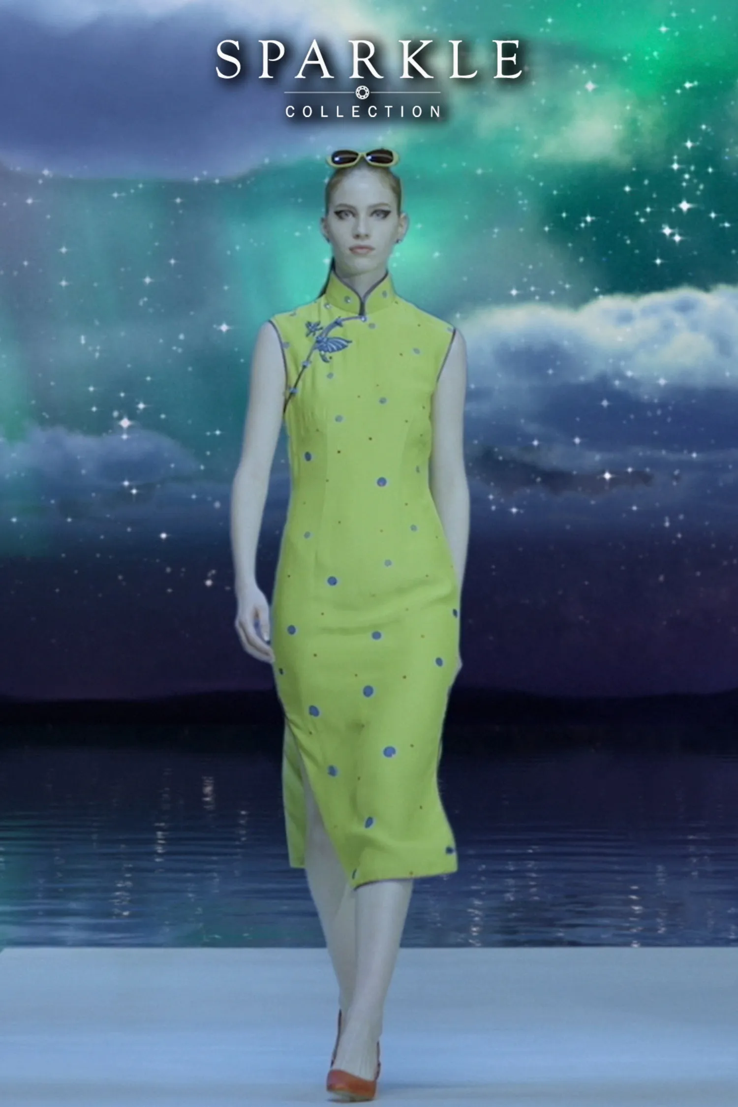 【SKYLINE】100% Silk Cheongsam (Sleeveless)