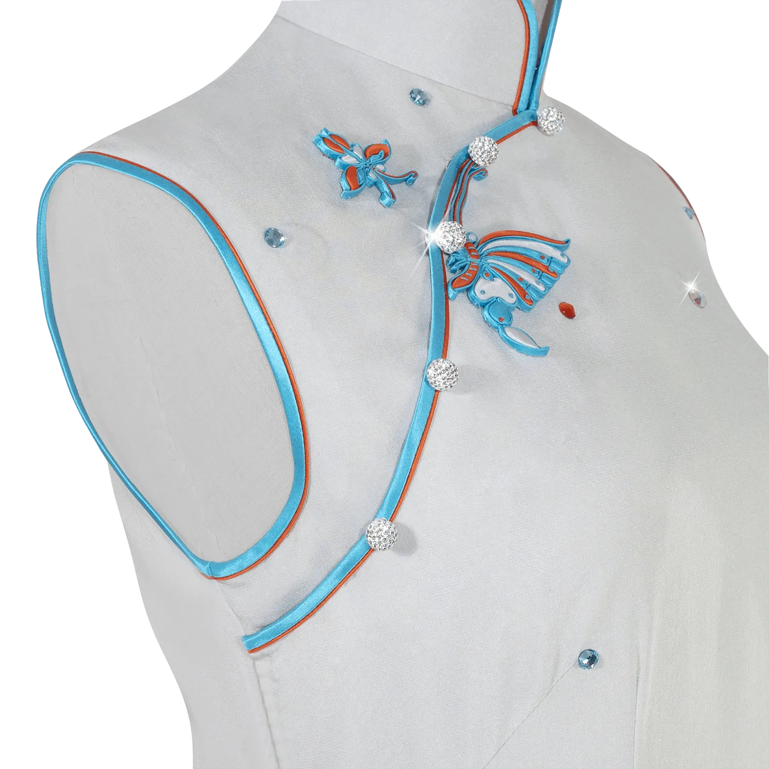 【SKYLINE】Masterpiece Collection Haute Couture 100% Silk Cheongsam (Sleeveless/Tailored Fit)