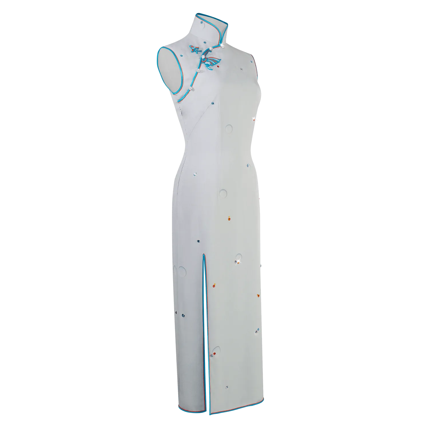 【SKYLINE】Masterpiece Collection Haute Couture 100% Silk Cheongsam (Sleeveless/Tailored Fit)