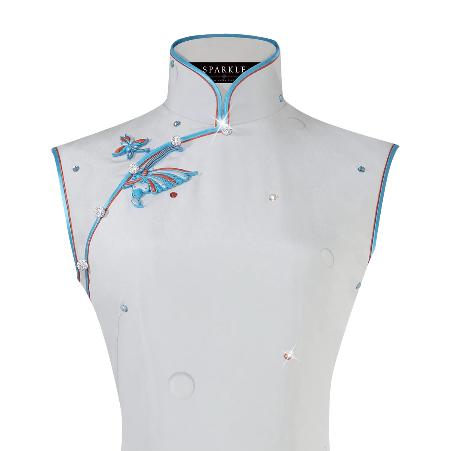 【SKYLINE】Masterpiece Collection Haute Couture 100% Silk Cheongsam (Sleeveless/Tailored Fit)