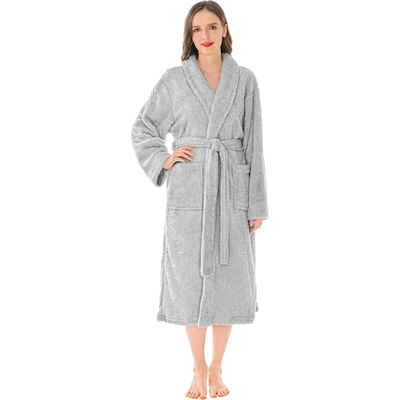 Soft Fluffy Plush Bathrobe