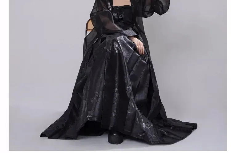 Song Dynasty | Summer Hanfu black dress, Top &  Skirt