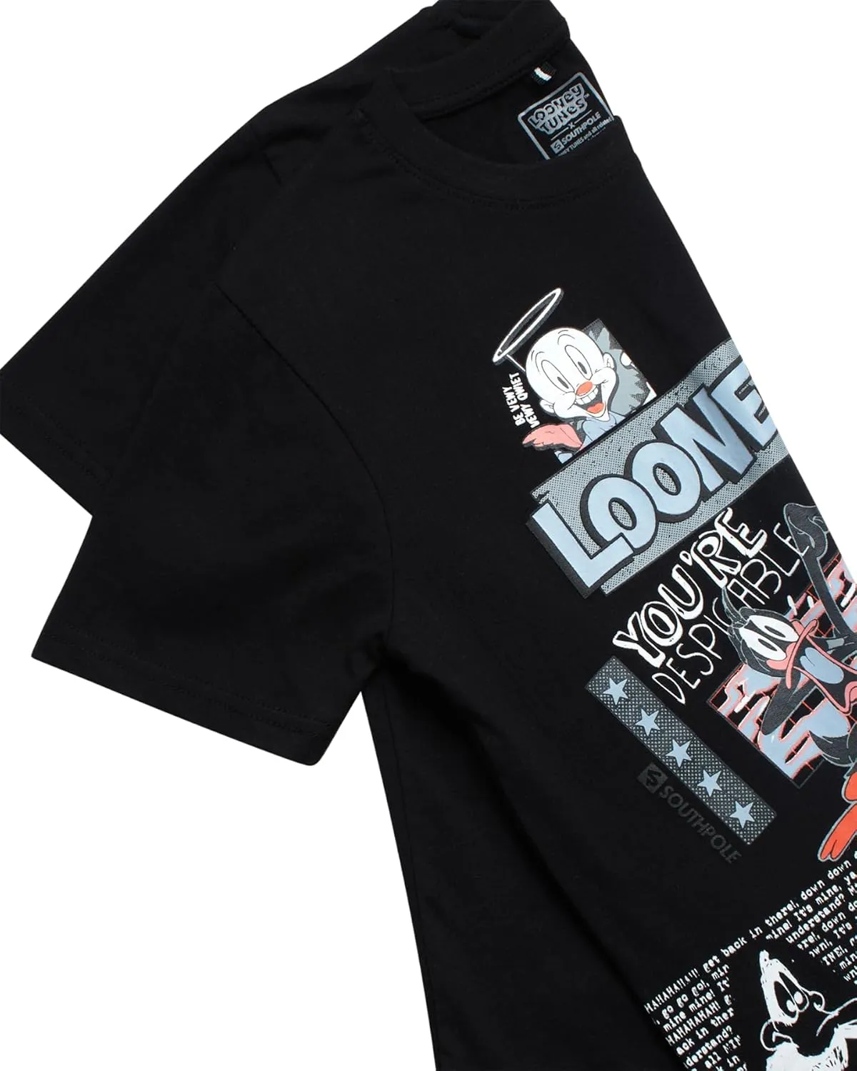 Southpole Boys' Graphic T-Shirts - Looney Tunes Bugs Bunny Tom and Jerry Crewneck Short Sleeve Graphic Tees (Sizes: 8-20)