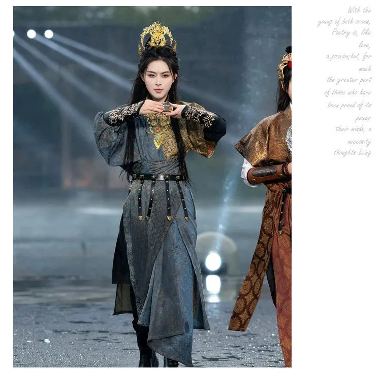 Tang Dynasty | Hanfu Tang Yuan Collar Tang Half Arm