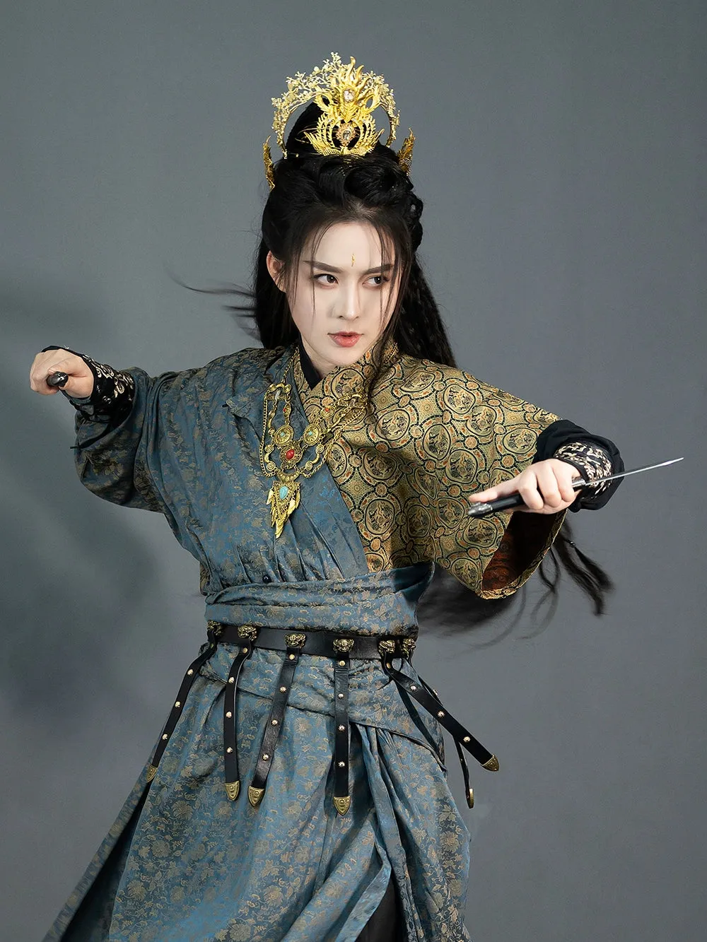Tang Dynasty | Hanfu Tang Yuan Collar Tang Half Arm