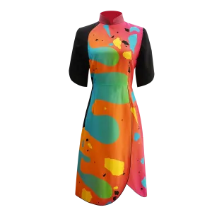 【TERRAZZO】100% Silk Cheongsam (Petal Sleeve)