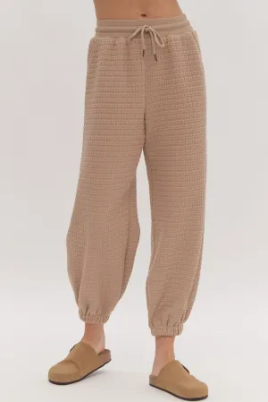 Textured Pants In Mocha