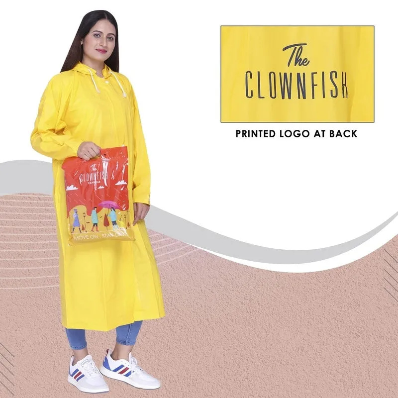 THE CLOWNFISH Dynamic Series Women's Waterproof Raincoat - Reversible | With Storage Bag | 2XL | Dark Brown