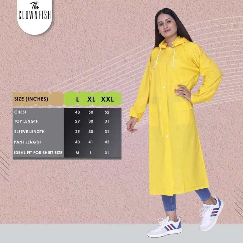 THE CLOWNFISH Dynamic Series Women's Waterproof Raincoat - Reversible | With Storage Bag | 2XL | Dark Brown