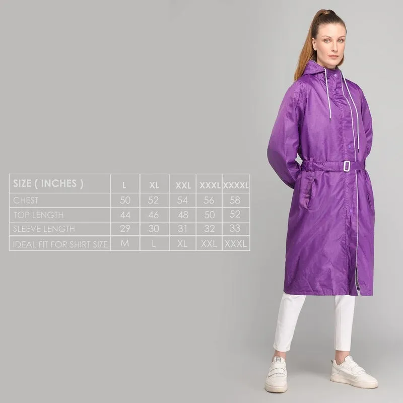 THE CLOWNFISH Dynamic Series Women's Waterproof Raincoat - Reversible | With Storage Bag | 2XL | Dark Brown