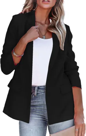 Women's Business Casual Blazers Slim Fit Jackets Open Front Work Office Blazer Long Sleeve Coat Summer Lightweight Suit