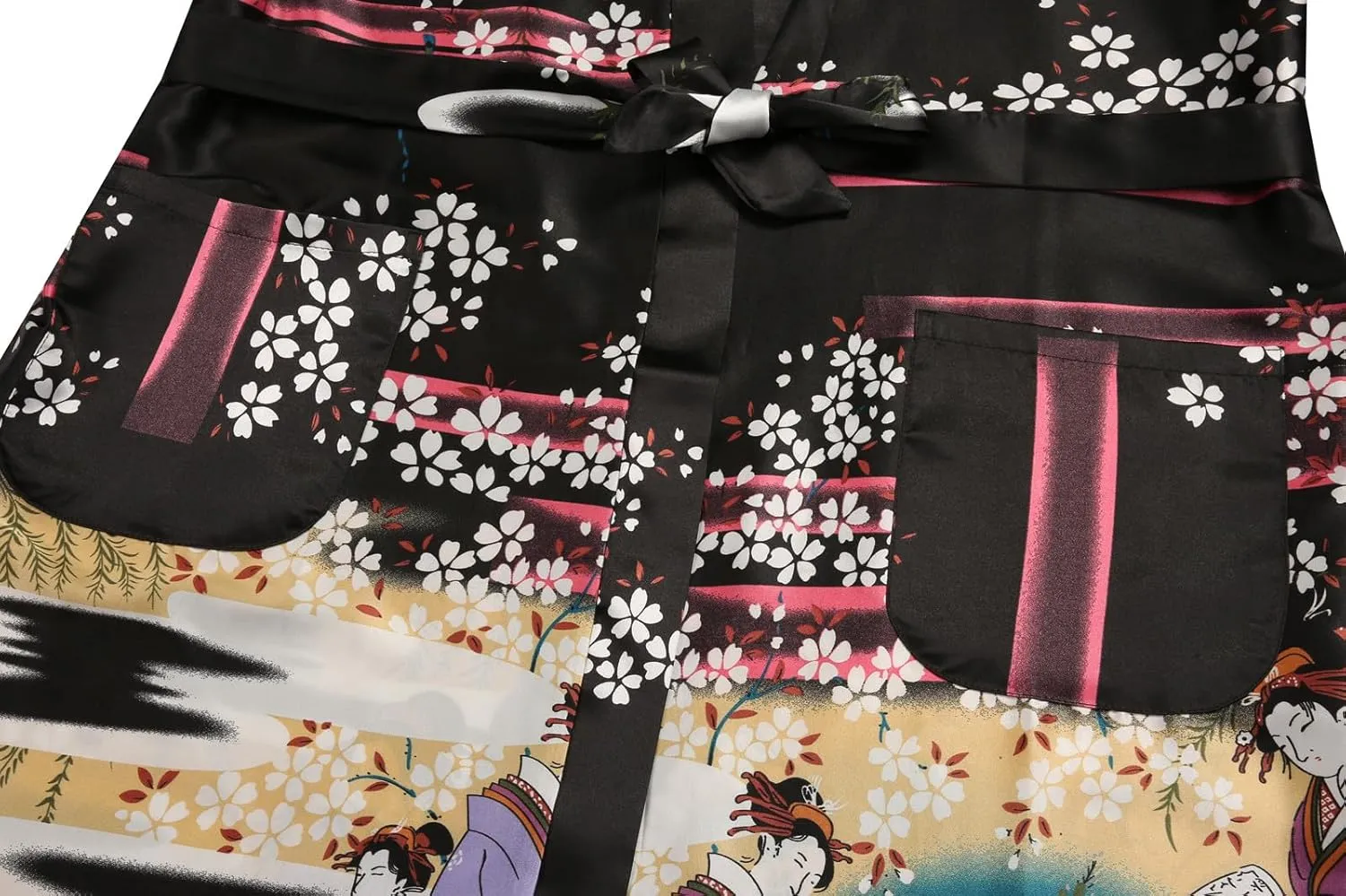 Women's Floral/Patterned Silky Kimono Robes Long Satin Bathrobes Sleepwear Loungewear