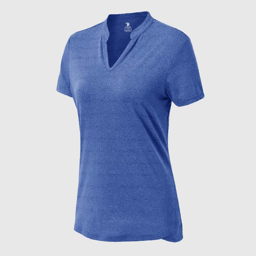 Women's Lightweight V-Neck Short Sleeve Polo Shirts